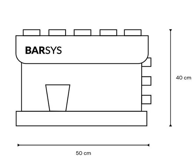 Barsys machine dimensions diagram