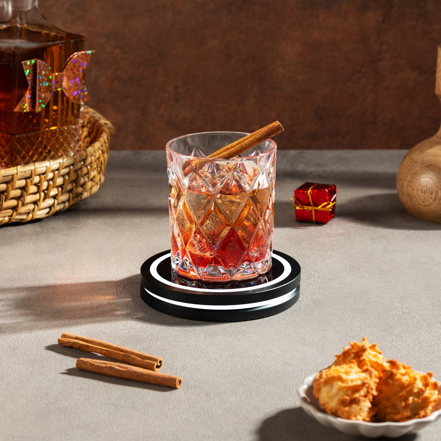 Holiday Cheer Spiced Cranberry Bourbon Sour